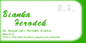 bianka herodek business card